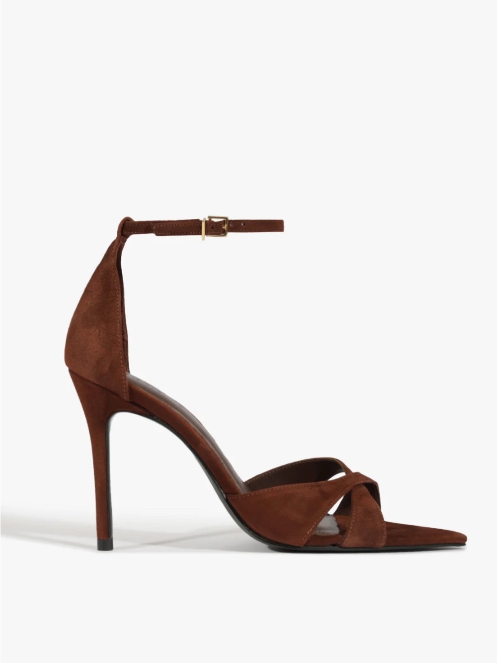 Shutz Hilda Leaf Brown Suede Heels - Picture 2 of 3